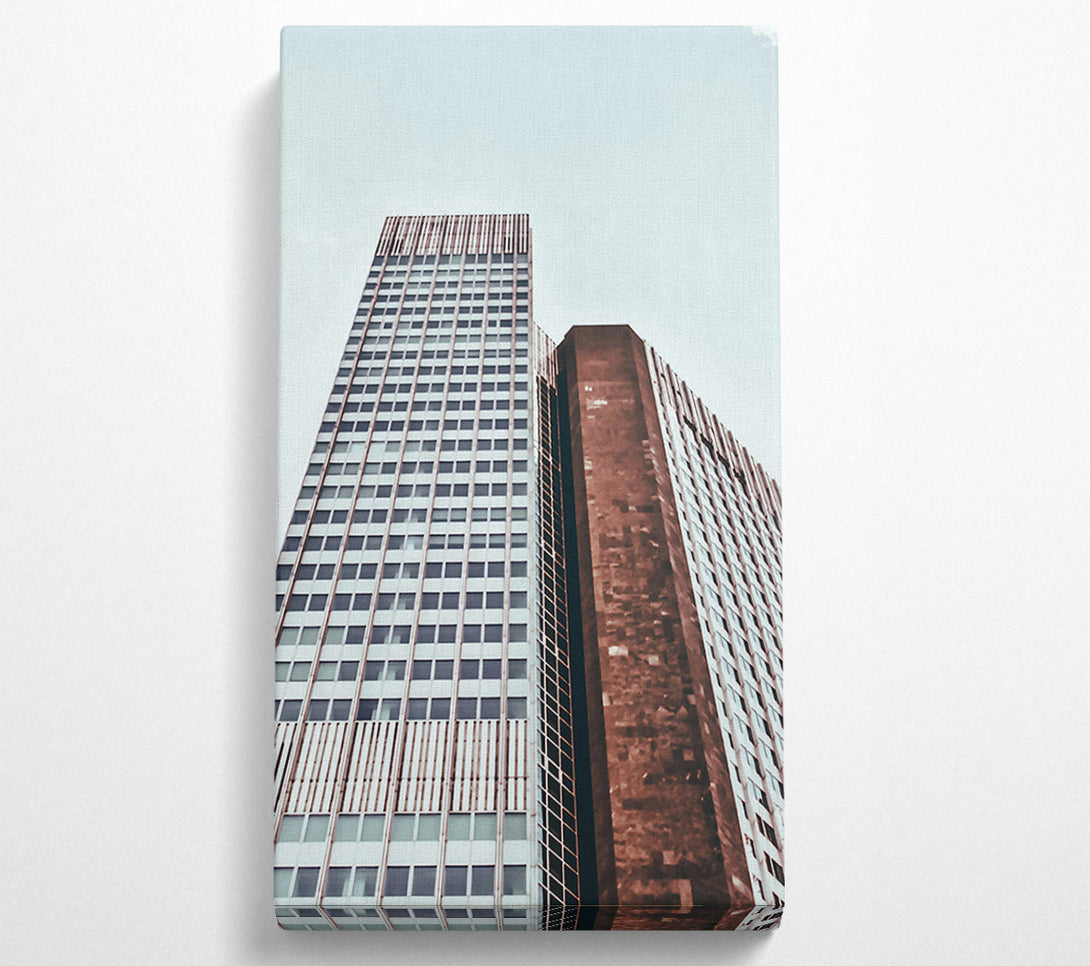  A Canvas Print of Brown Brick Skyscrapers Canvas Print