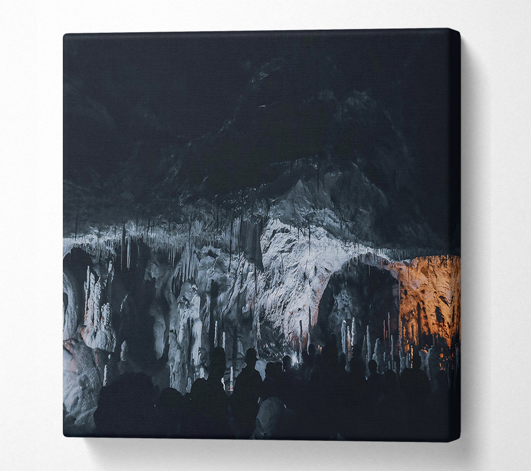  A Canvas Print of White Cave Shadows Canvas Wall Art