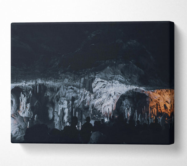  A Canvas Print of White Cave Shadows Canvas Wall Art