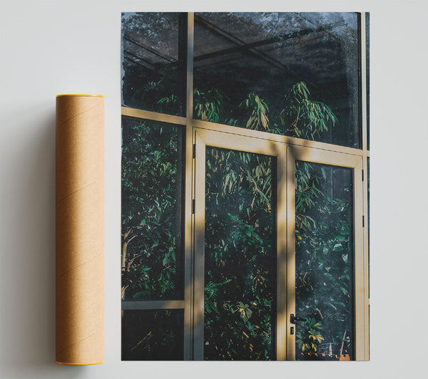 Golden Green View Poster