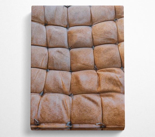  A Canvas Print of Tanned Leather Squares Canvas Print