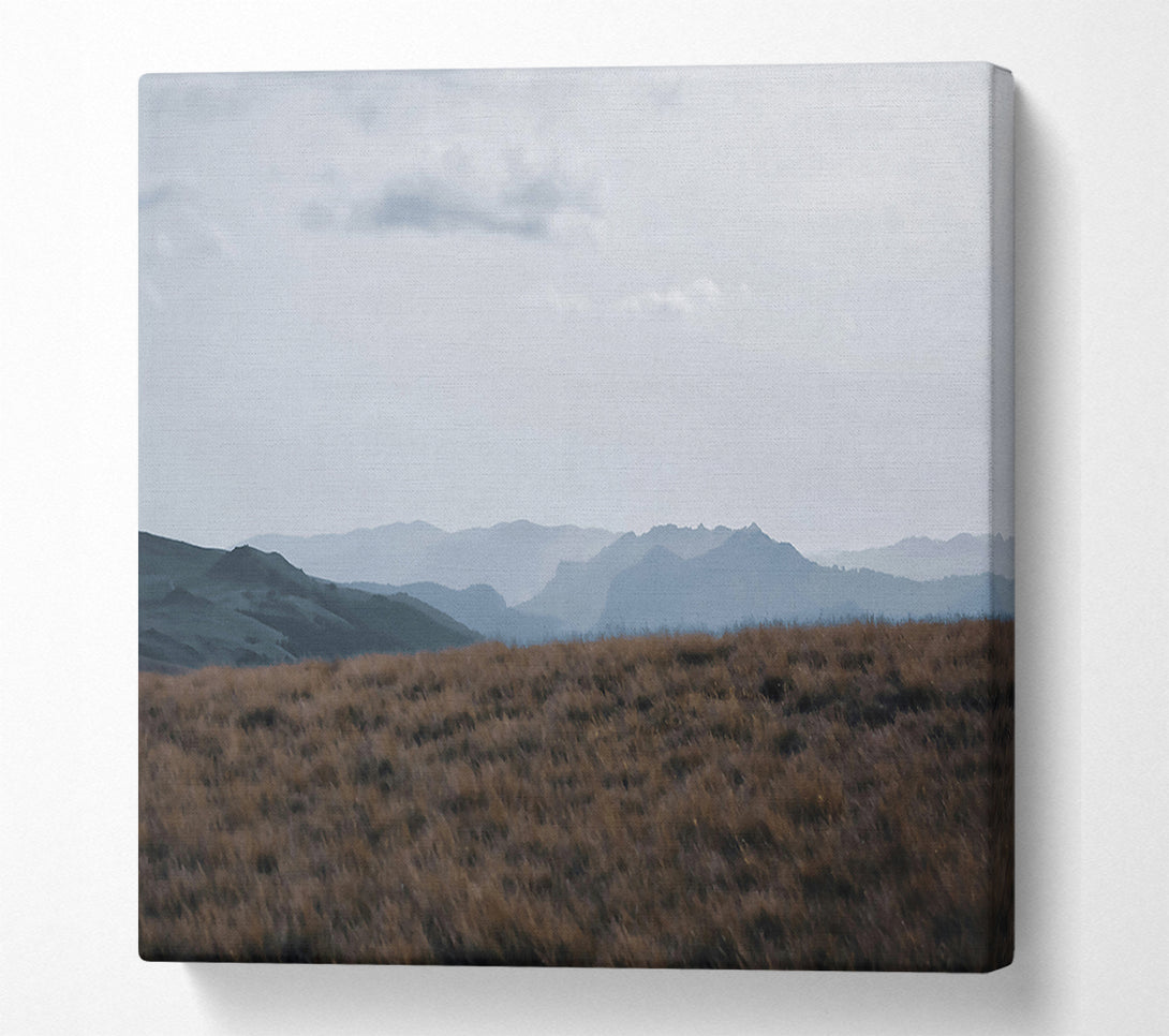  A Canvas Print of Blue Haze Mountainside Canvas Wall Art