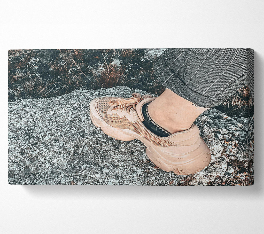 A Canvas Print of Pale Pink Footprints Canvas Art