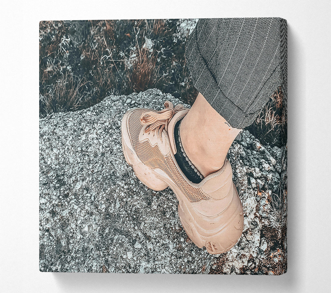  A Canvas Print of Pale Pink Footprints Canvas Art