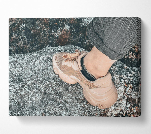  A Canvas Print of Pale Pink Footprints Canvas Art