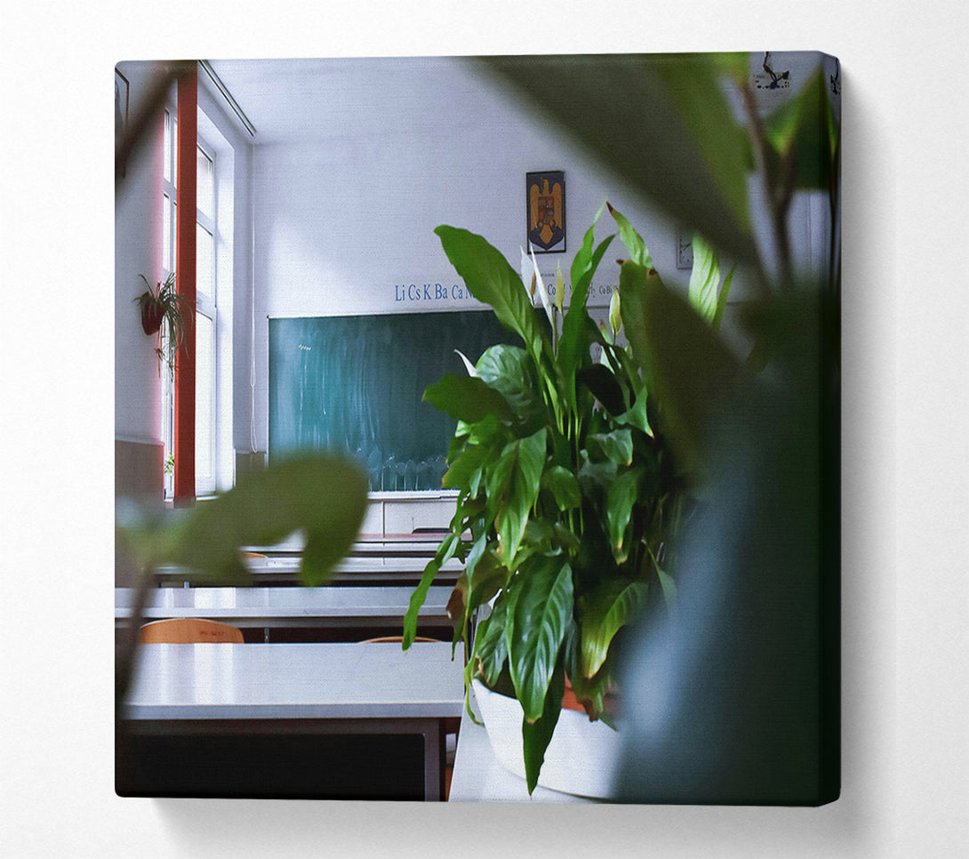  A Canvas Print of Green Classroom View Canvas Wall Art