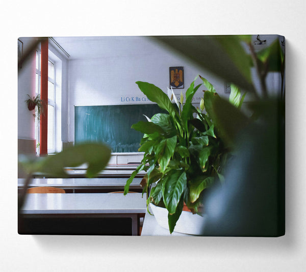  A Canvas Print of Green Classroom View Canvas Wall Art
