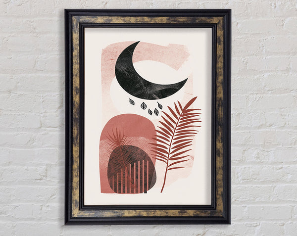 Moon Among Flowers Framed Print
