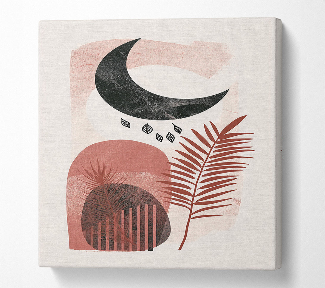  A Canvas Print of Moon Among Flowers Canvas Wall Art