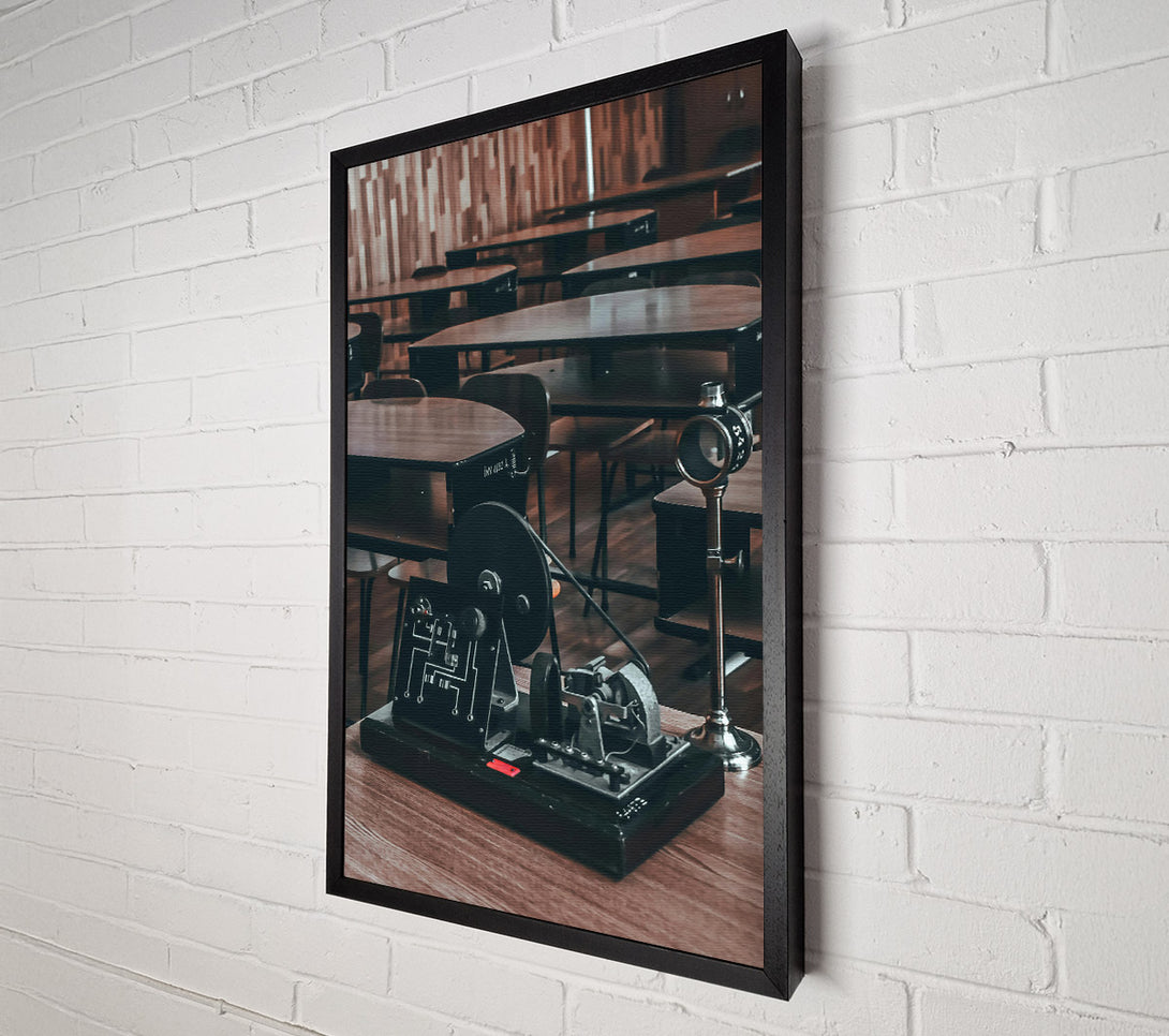  A Canvas Print of Brown Classroom Contraption Canvas Wall Art