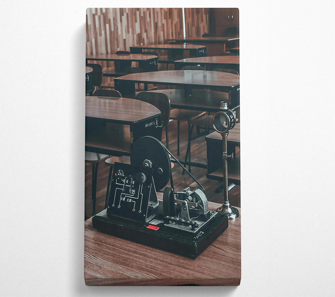  A Canvas Print of Brown Classroom Contraption Canvas Wall Art