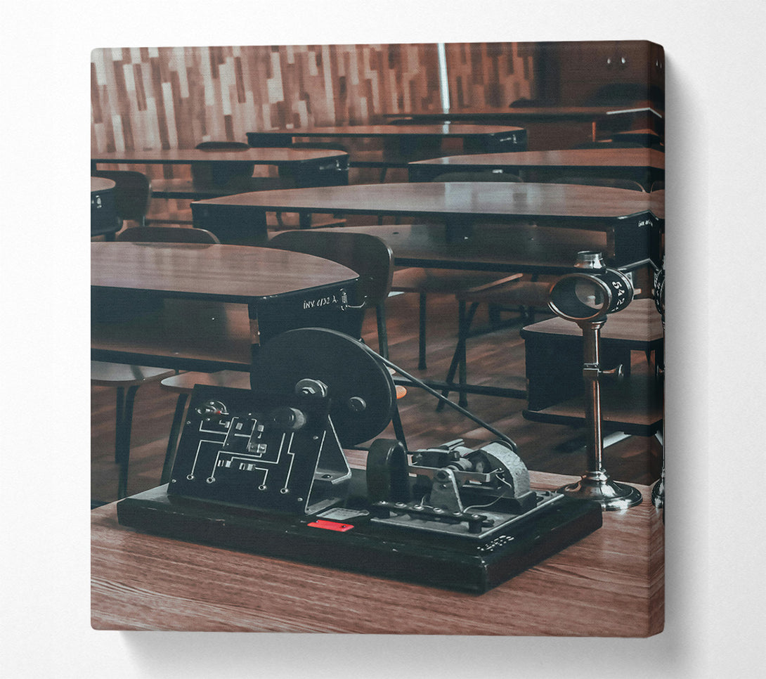  A Canvas Print of Brown Classroom Contraption Canvas Wall Art