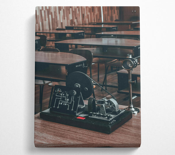  A Canvas Print of Brown Classroom Contraption Canvas Wall Art