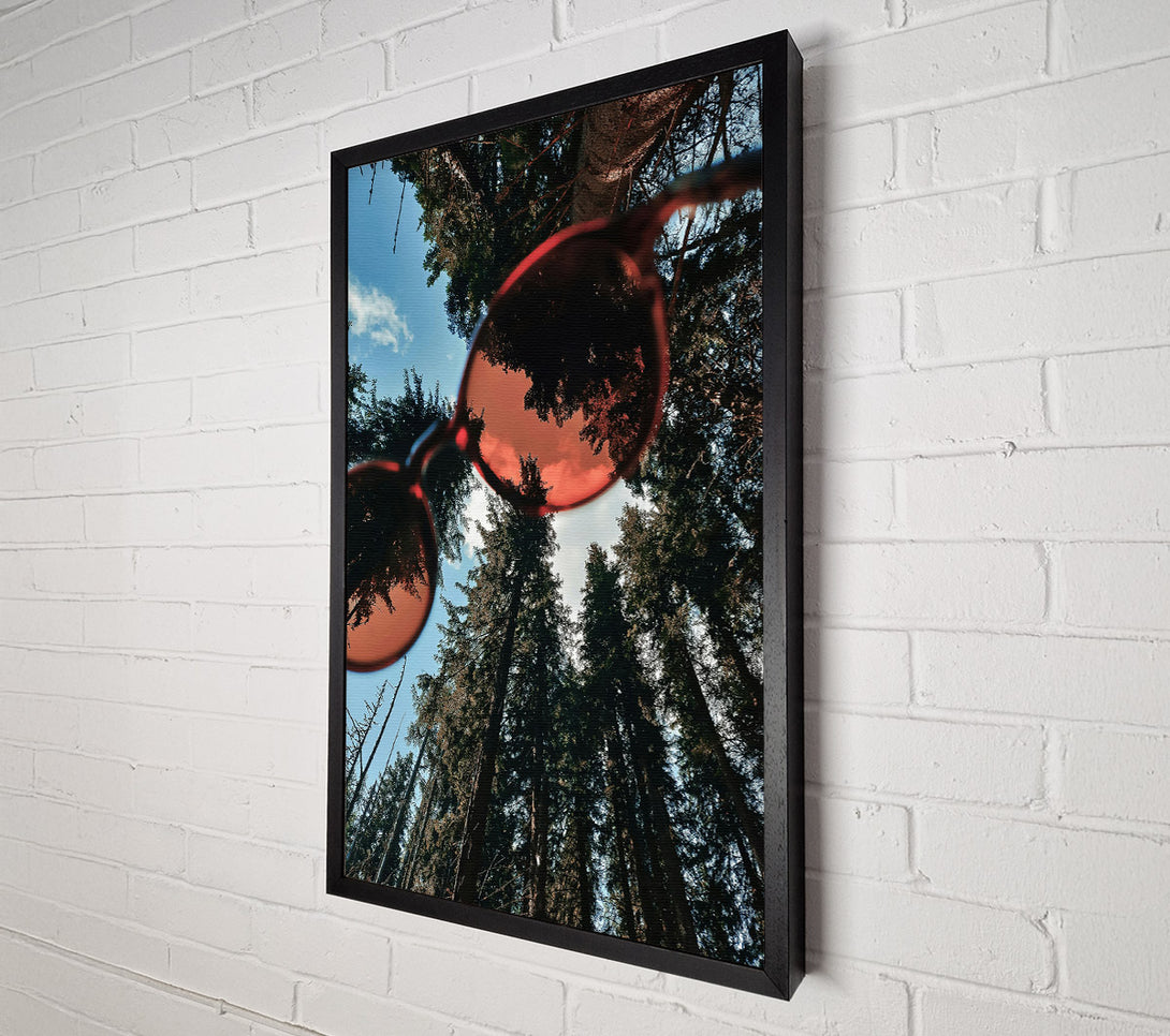  A Canvas Print of Red Lens Forest View Canvas Wall Art