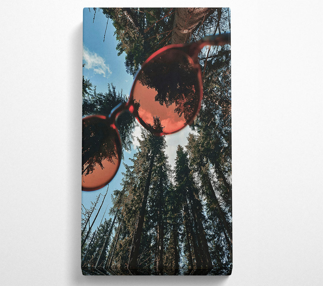  A Canvas Print of Red Lens Forest View Canvas Wall Art