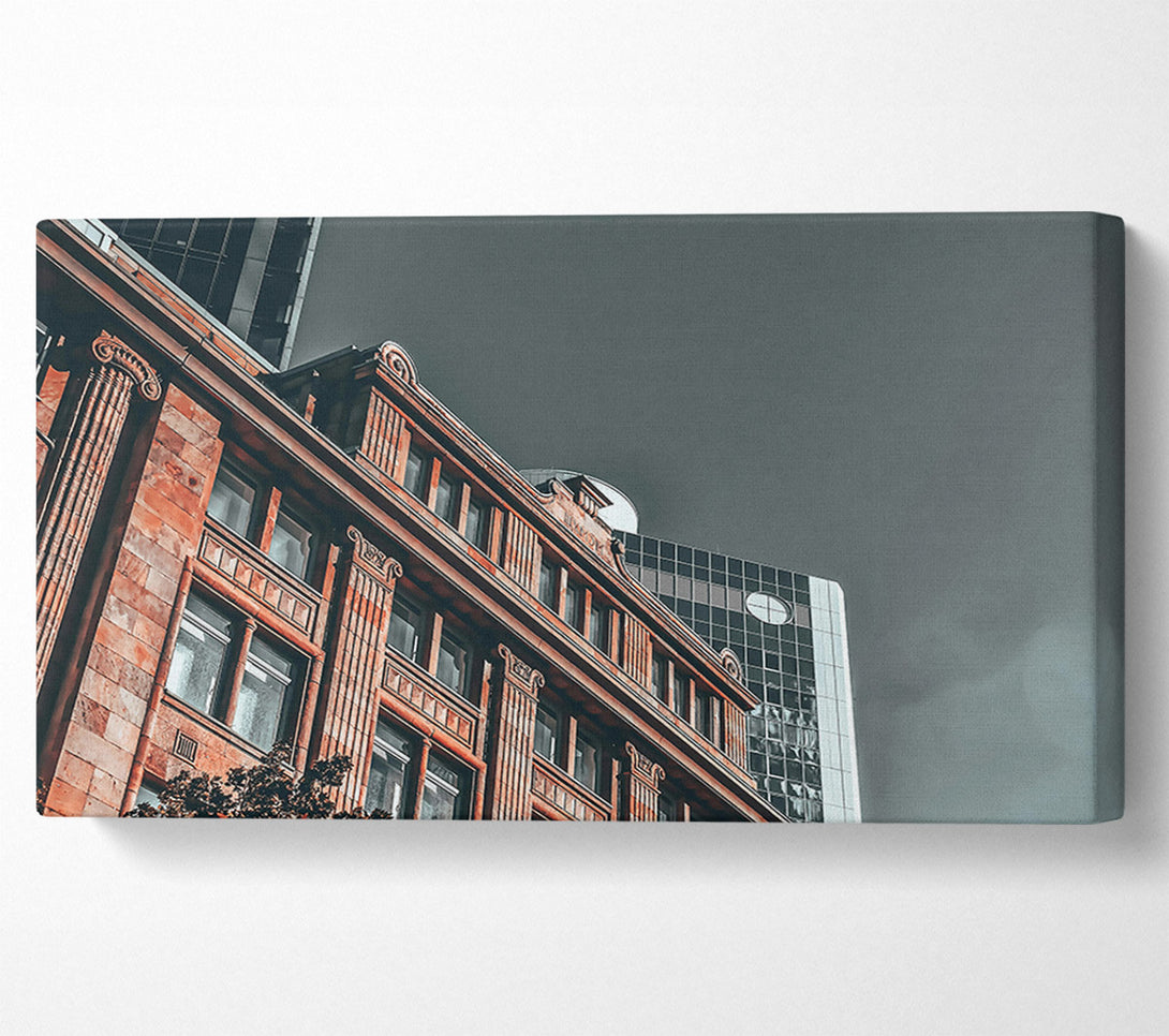  A Canvas Print of The Brick Facade'S Hues Canvas Wall Art