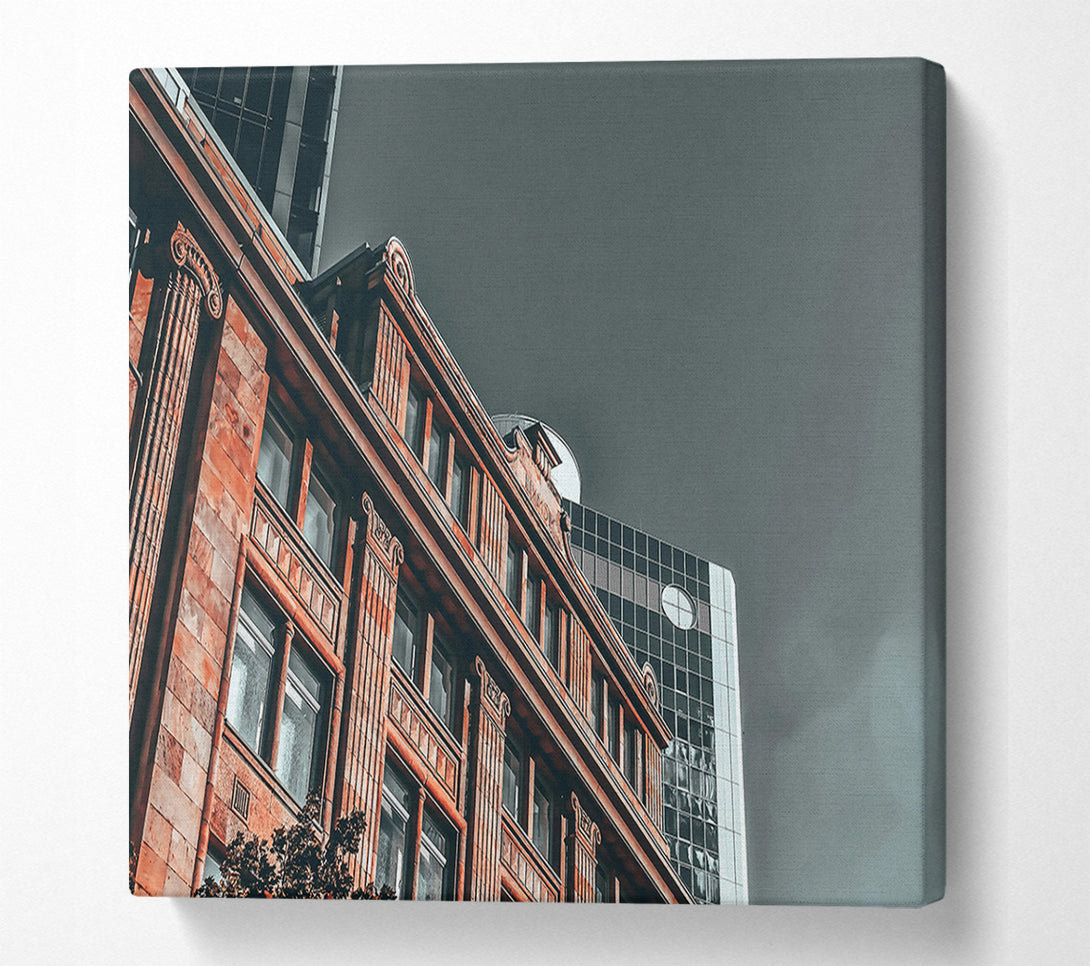  A Canvas Print of The Brick Facade'S Hues Canvas Wall Art