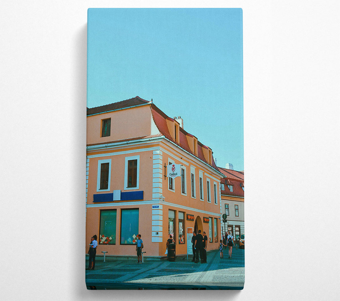  A Canvas Print of Orange Building Corner Canvas Wall Art