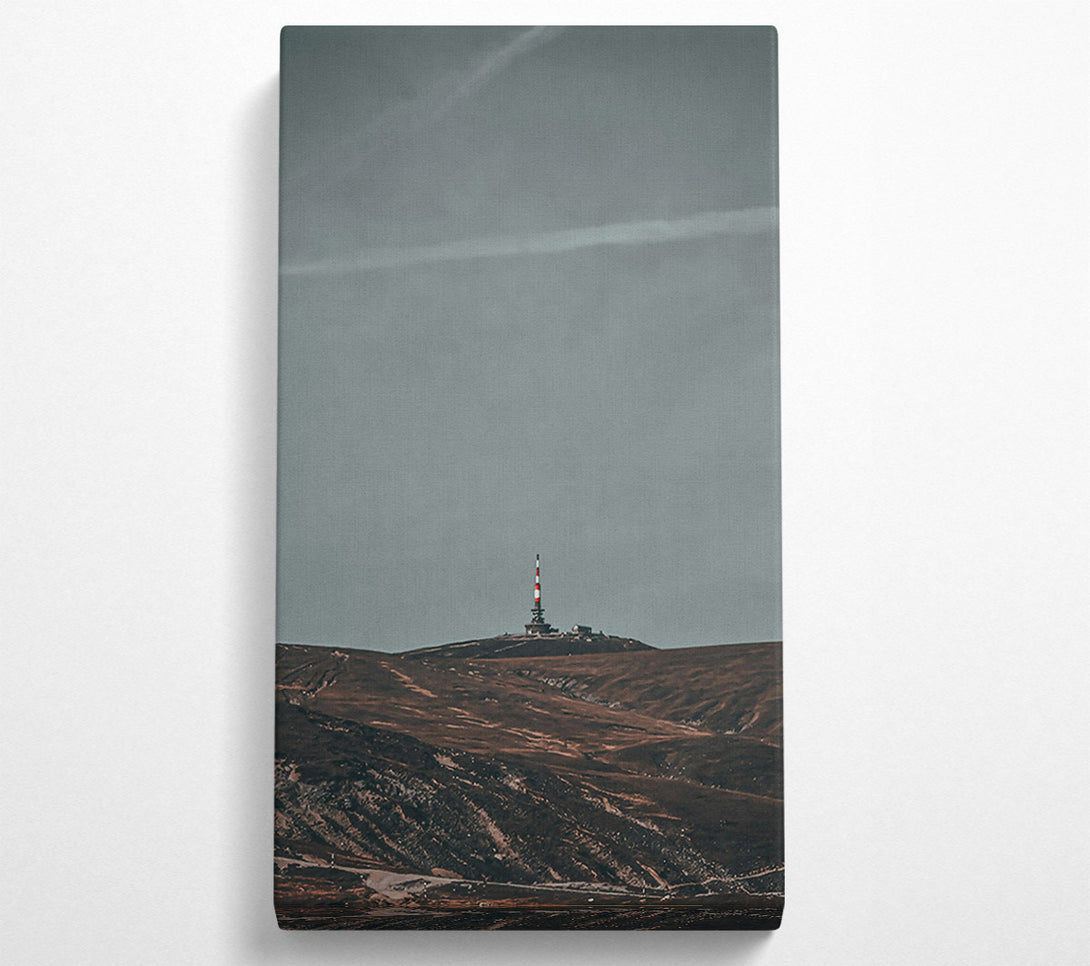  A Canvas Print of Gray Sky, Red Tower Canvas Print