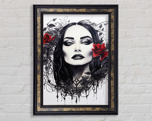 Morticia Addams Framed Print