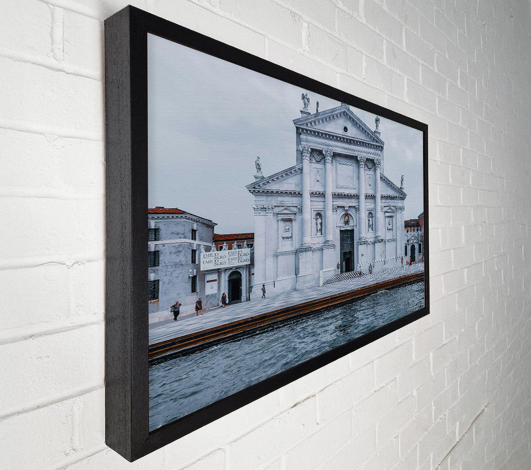  A Canvas Print of Azure Facade Reflections Canvas Art