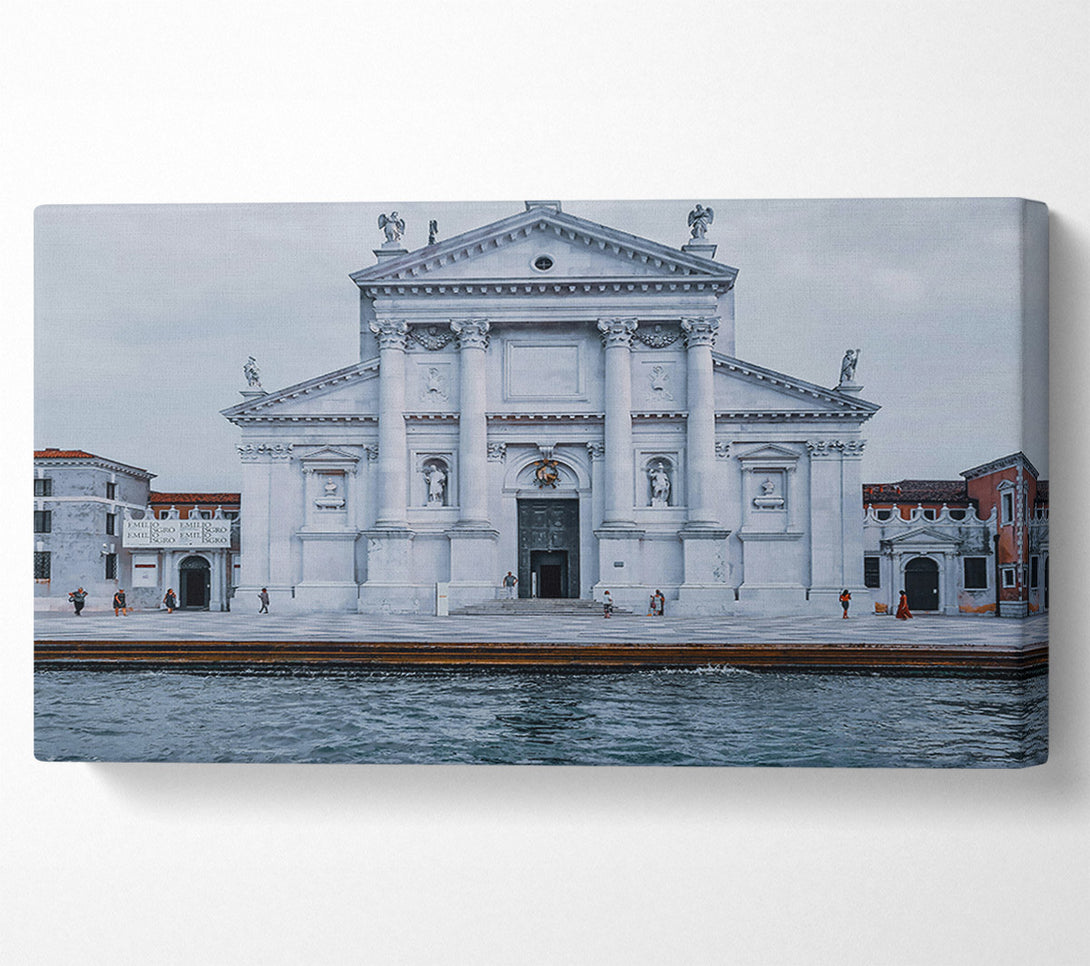  A Canvas Print of Azure Facade Reflections Canvas Art