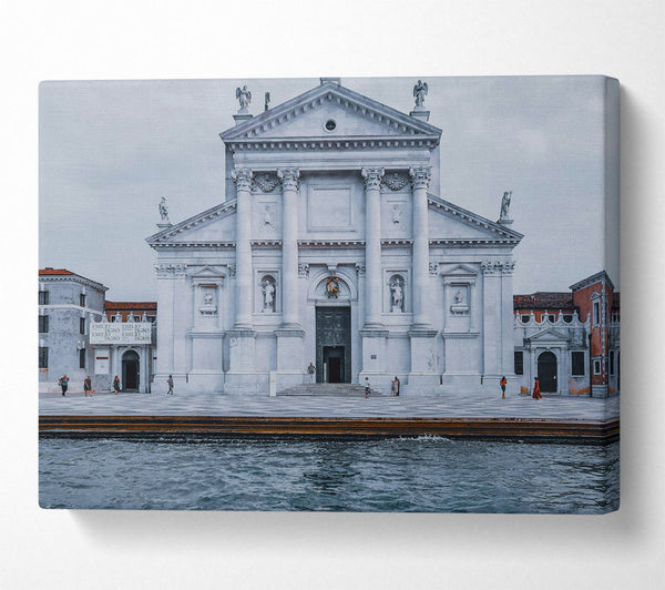  A Canvas Print of Azure Facade Reflections Canvas Art