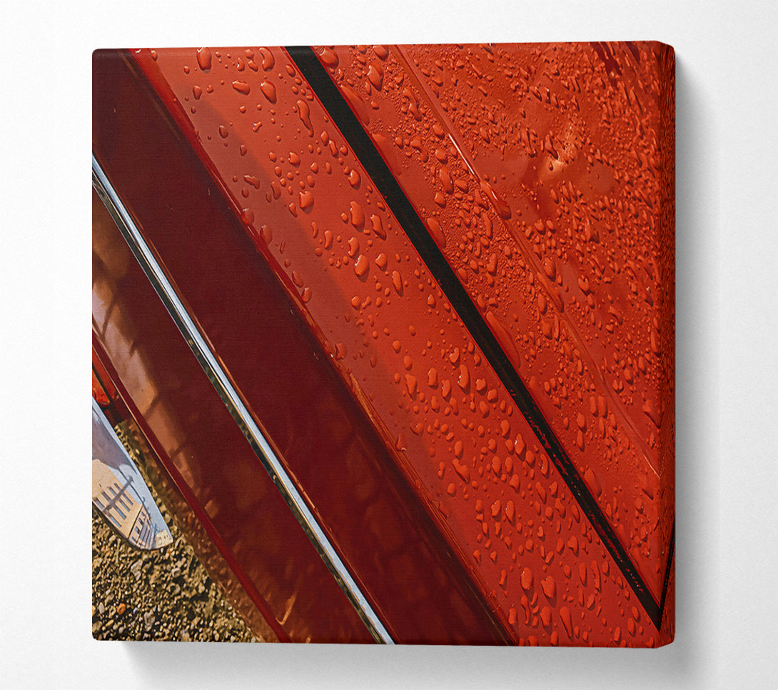  A Canvas Print of Crimson Rain Drops Canvas Print