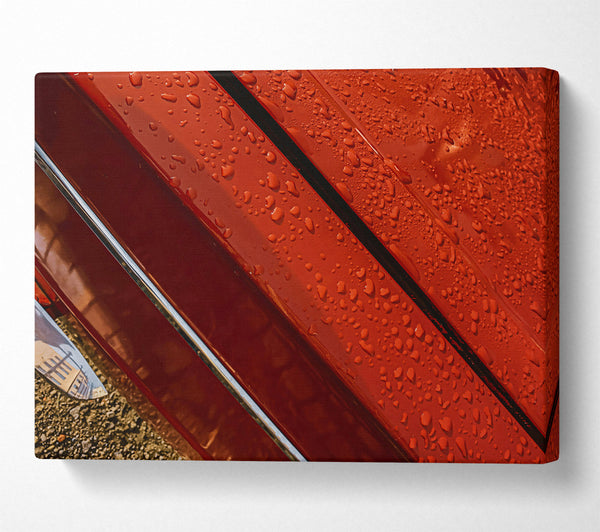  A Canvas Print of Crimson Rain Drops Canvas Print