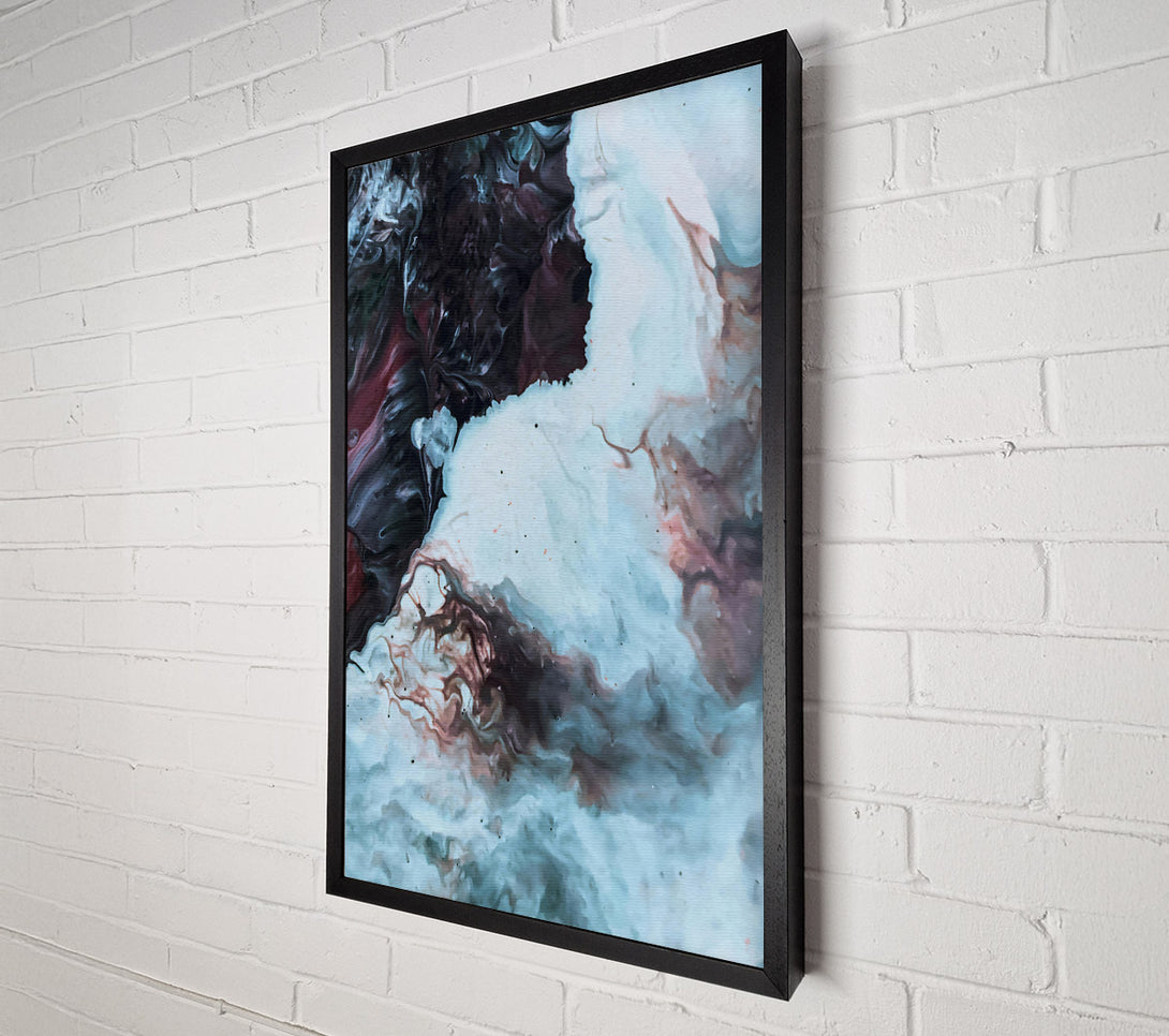  A Canvas Print of Pale Blue Marbling Canvas Art