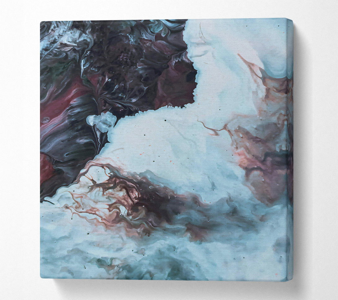  A Canvas Print of Pale Blue Marbling Canvas Art