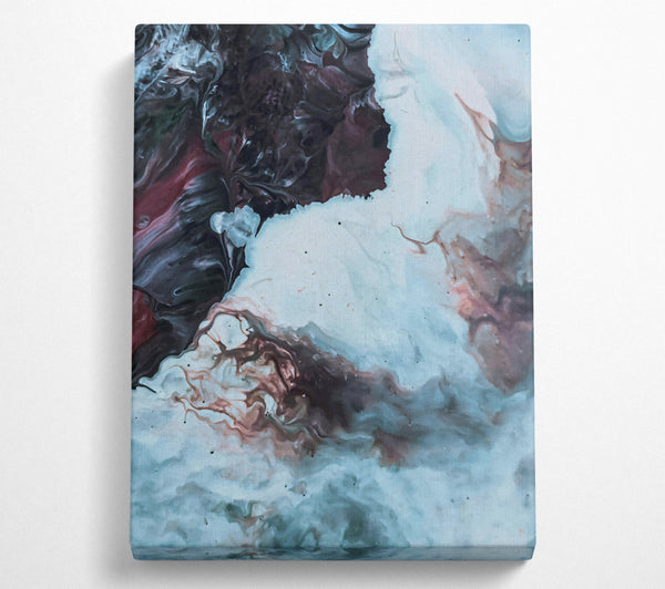  A Canvas Print of Pale Blue Marbling Canvas Art