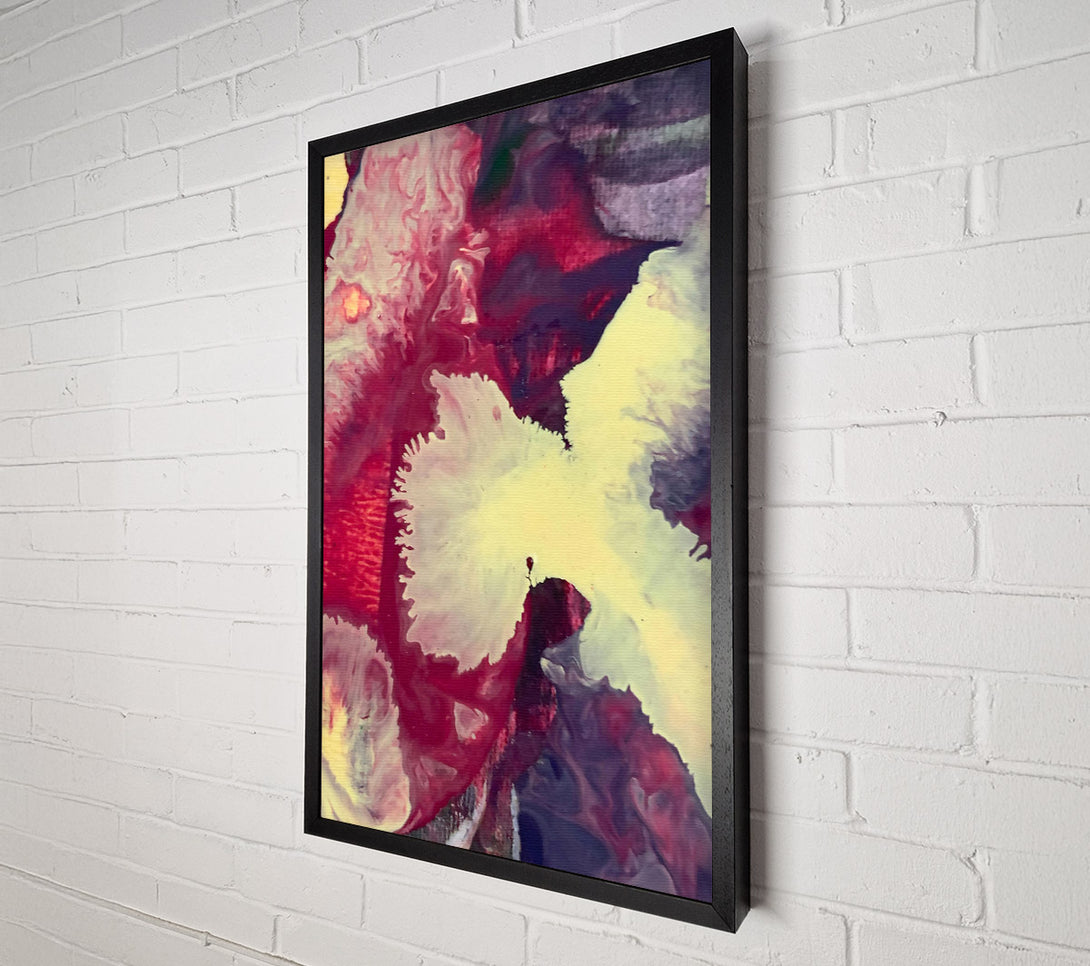  A Canvas Print of Crimson Swirls Of Yellow Canvas Art