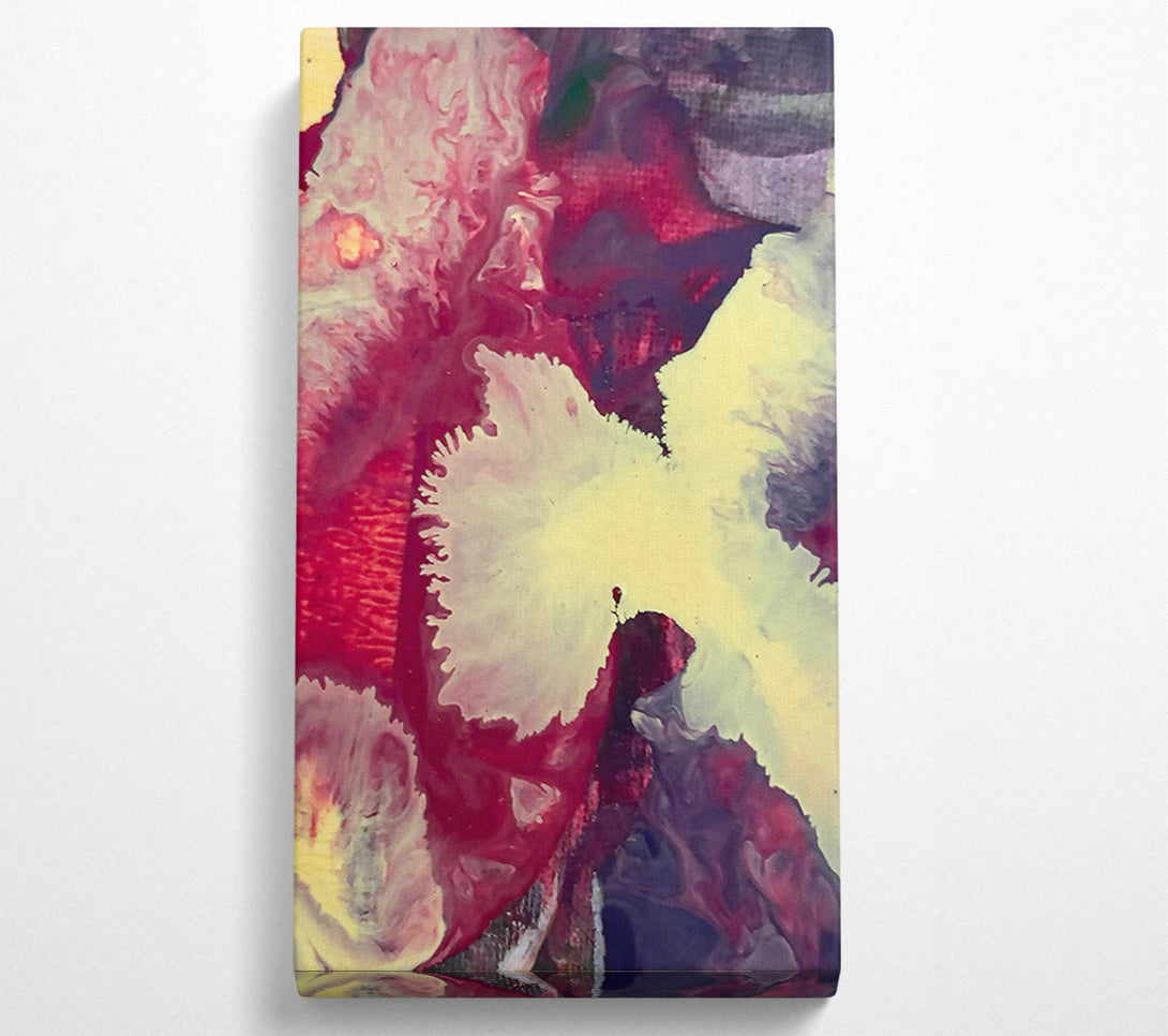  A Canvas Print of Crimson Swirls Of Yellow Canvas Art