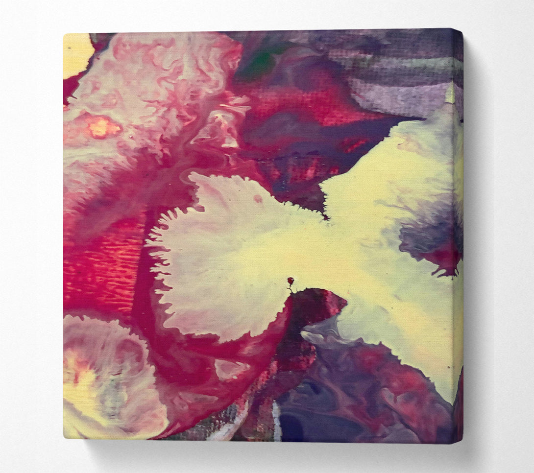  A Canvas Print of Crimson Swirls Of Yellow Canvas Art