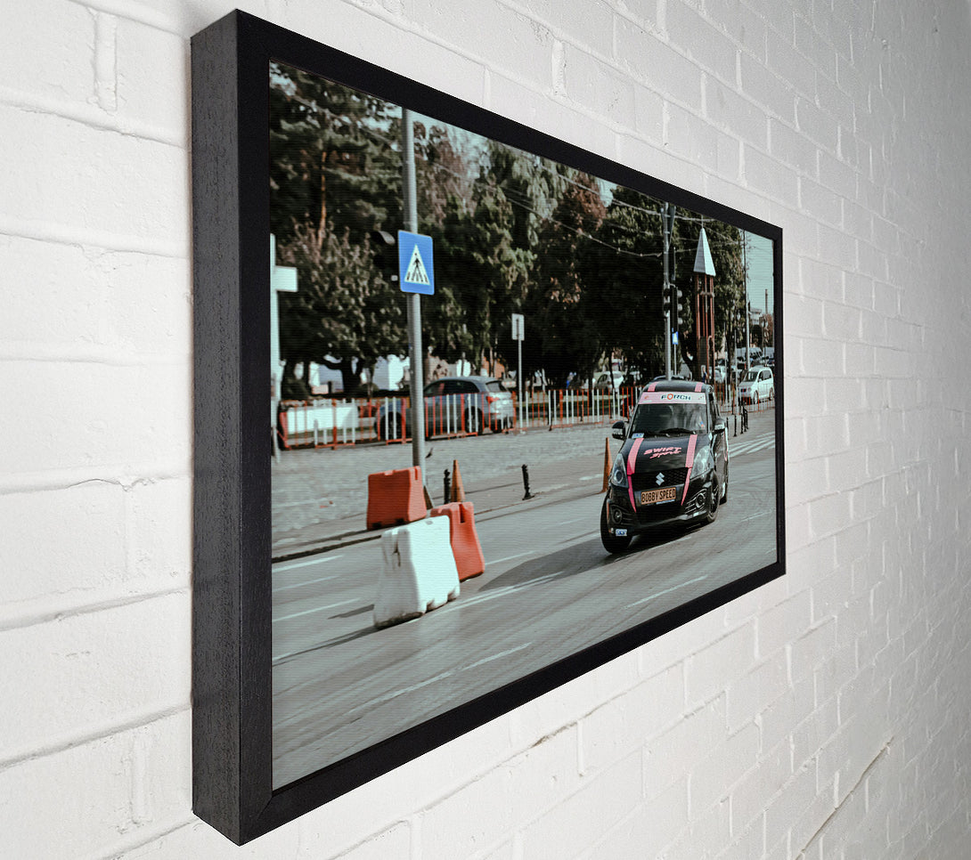  A Canvas Print of Pink City Drifting Canvas Print