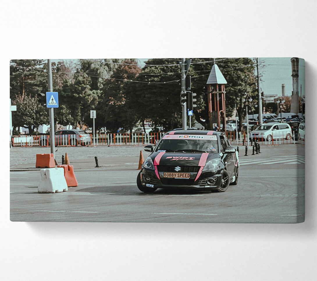  A Canvas Print of Pink City Drifting Canvas Print