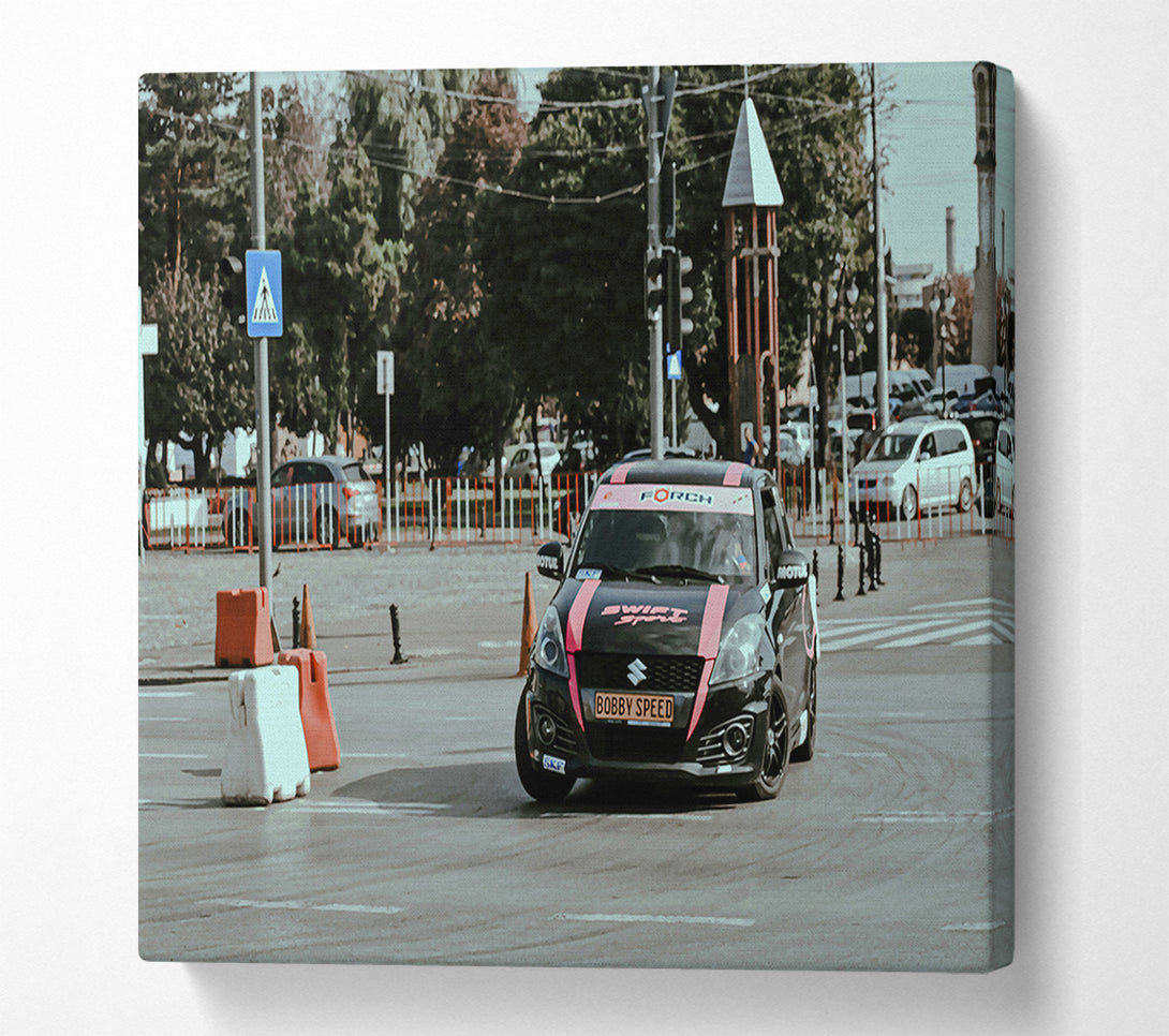  A Canvas Print of Pink City Drifting Canvas Print