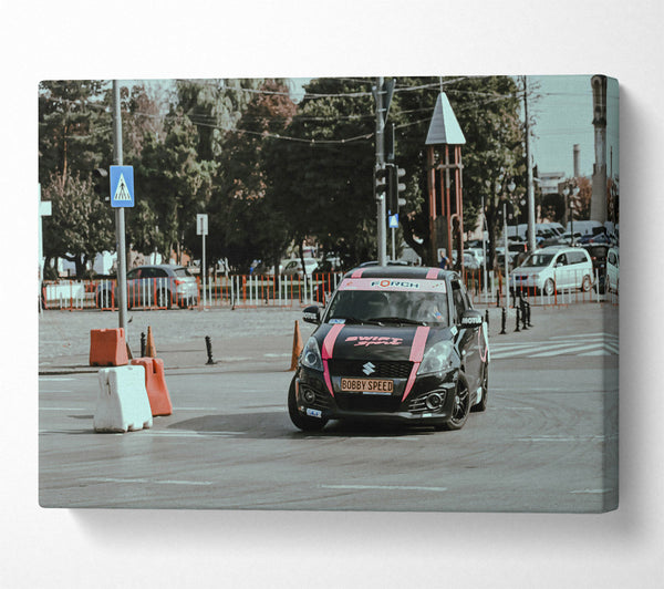  A Canvas Print of Pink City Drifting Canvas Print