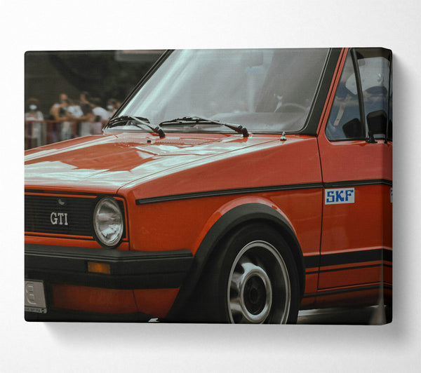  A Canvas Print of Red Gti Shine Canvas Wall Art