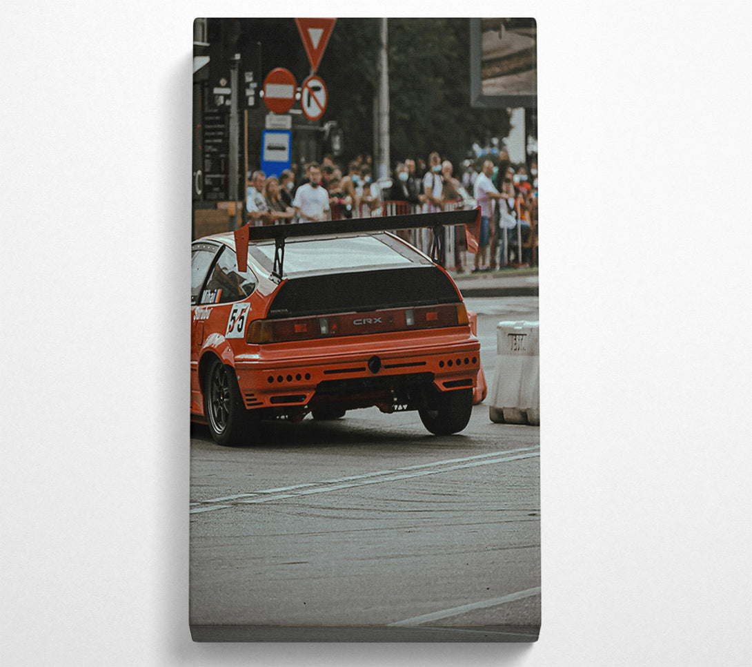  A Canvas Print of Red Honda Crx Drift Canvas Wall Art