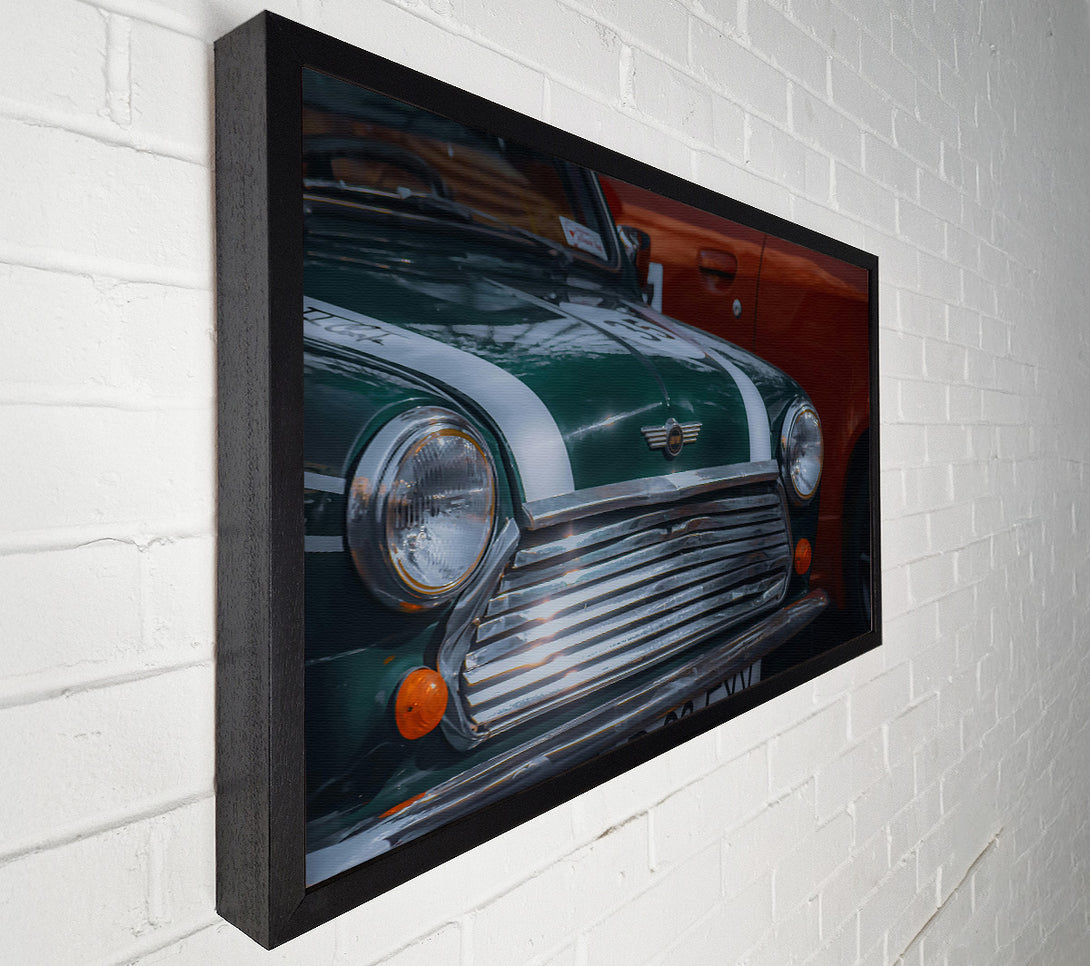  A Canvas Print of Emerald Mini Cooper Canvas Print