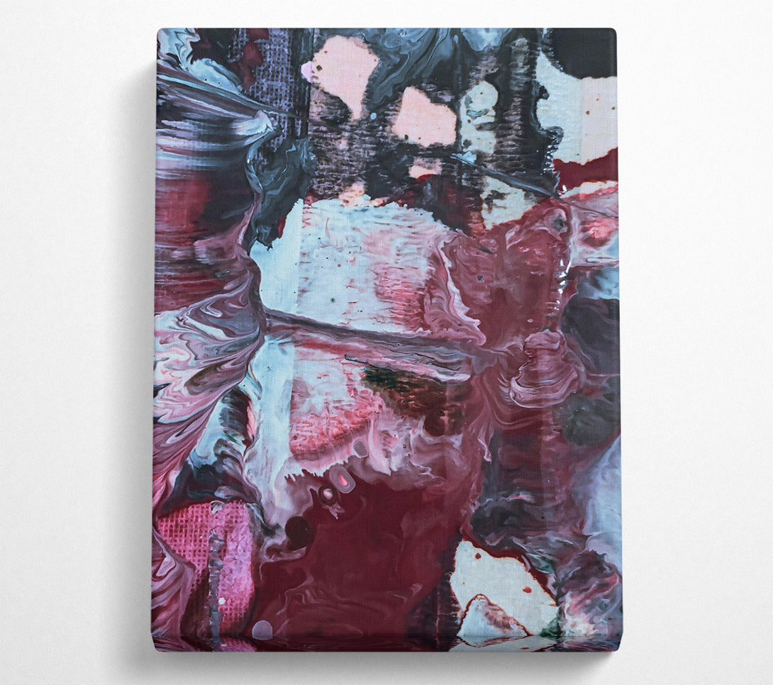  A Canvas Print of Crimson Swirls And Hues Canvas Wall Art