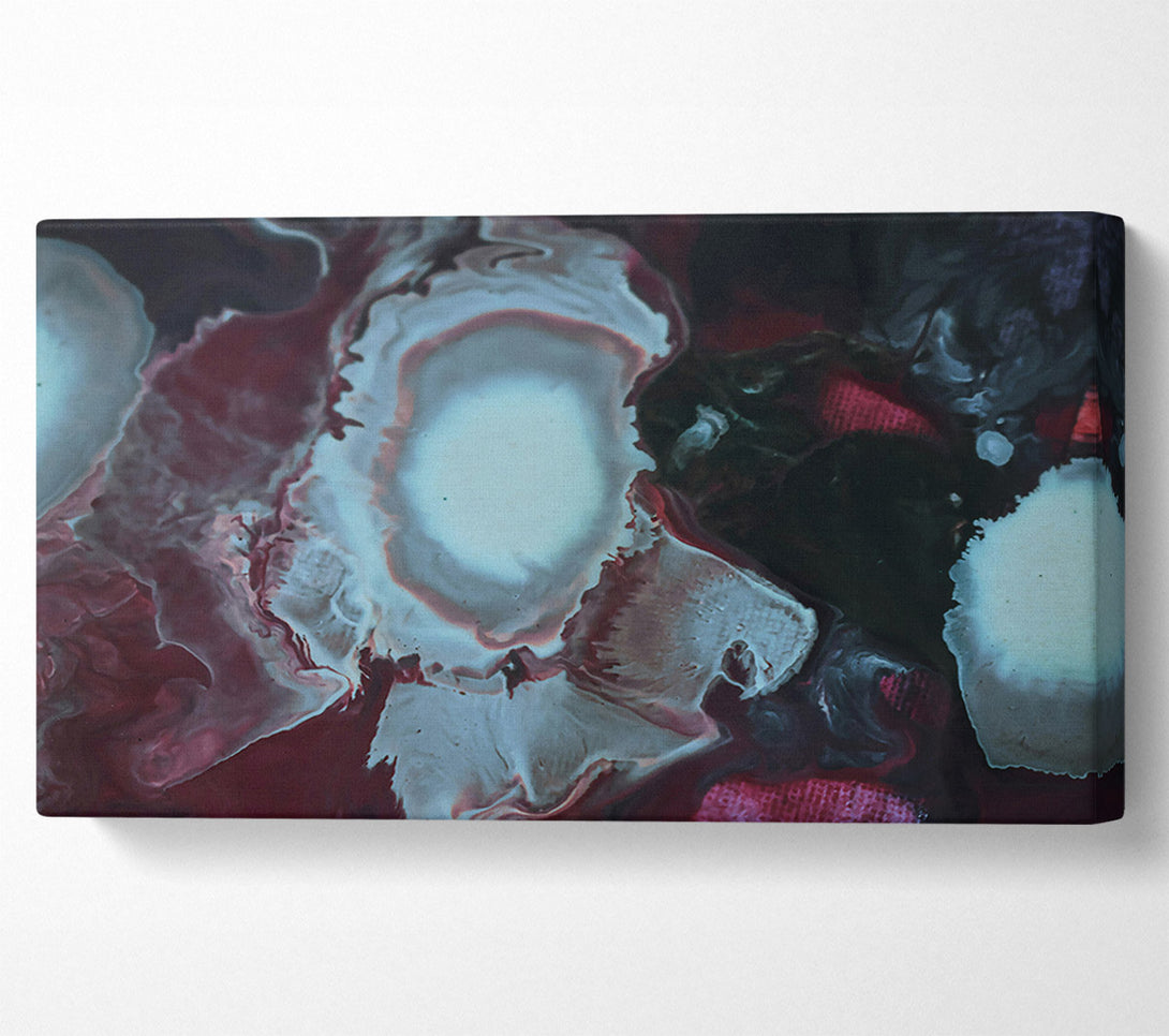  A Canvas Print of Crimson And Teal Swirls Canvas Wall Art