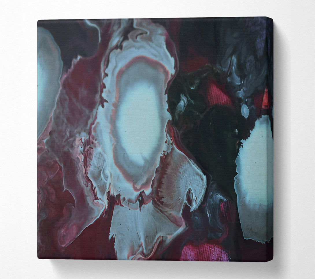  A Canvas Print of Crimson And Teal Swirls Canvas Wall Art