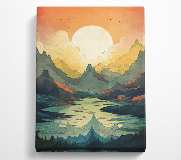  A Canvas Print of Mountains Of Joy Canvas Wall Art