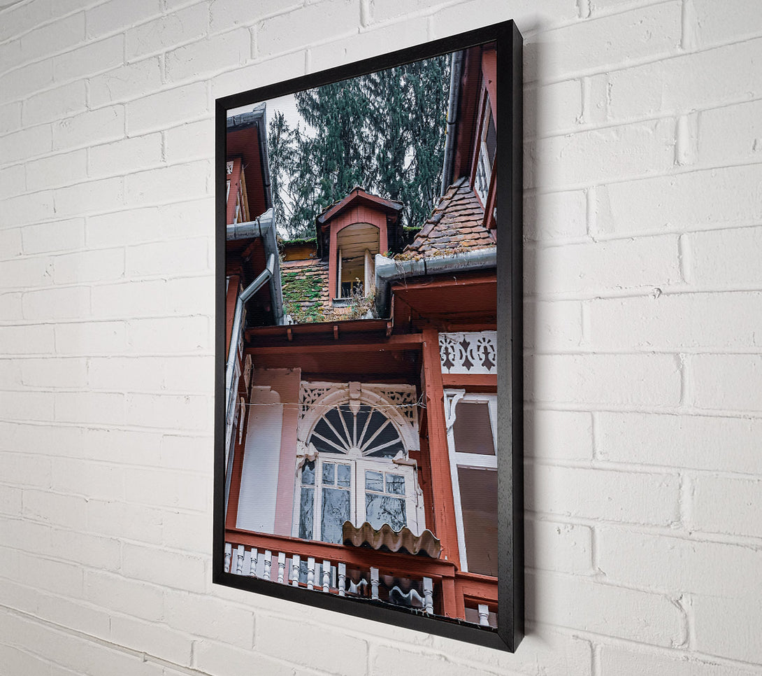 A Canvas Print of Red Roofed Windows Canvas Wall Art