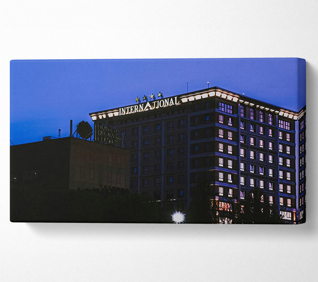  A Canvas Print of Blue Night Hotel Canvas Art