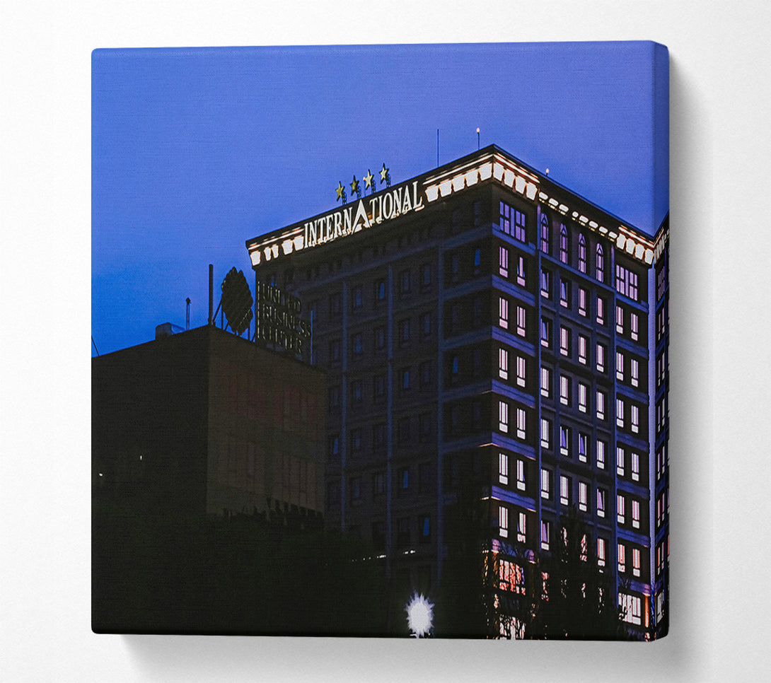  A Canvas Print of Blue Night Hotel Canvas Art