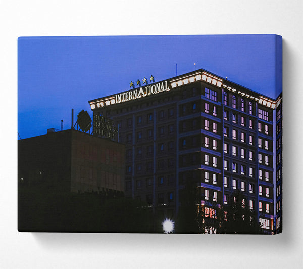  A Canvas Print of Blue Night Hotel Canvas Art